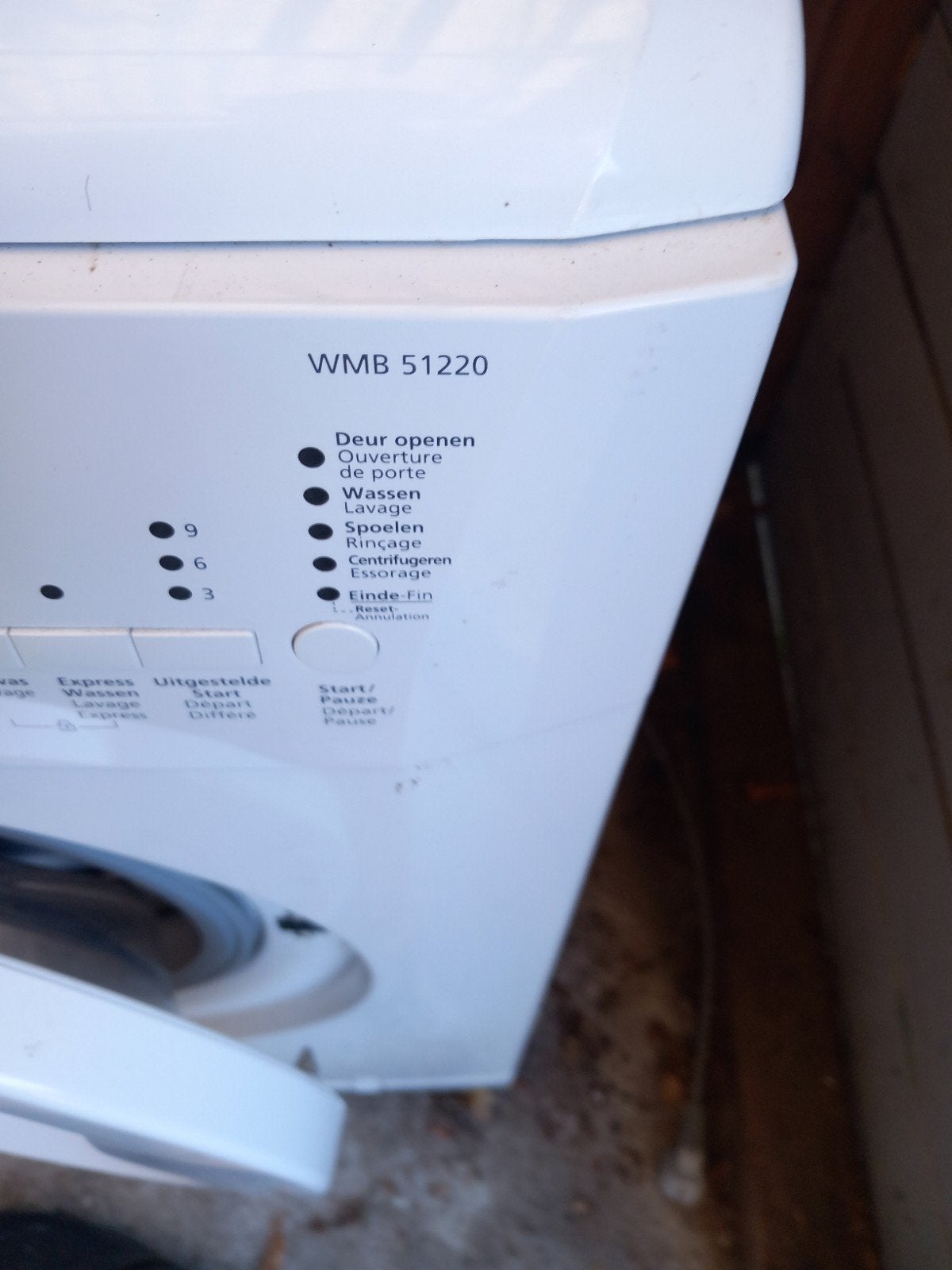 Beko WMB 51220 wasmachine met scheurtje in blad, Ophalen of Verzenden