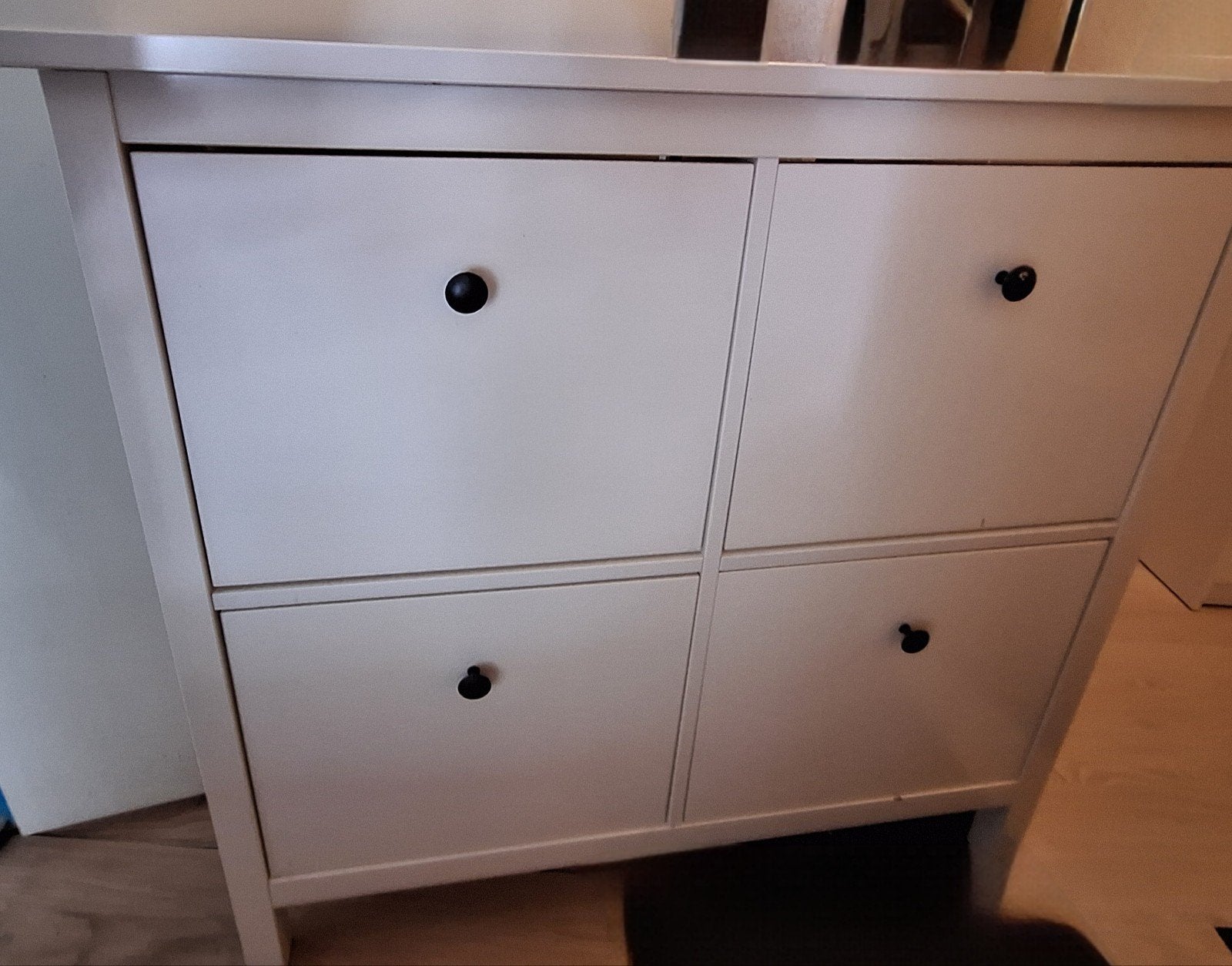 Witte Ikea schoenenkast met 4 vakken, Ophalen, Gebruikt, Modern, functioneel