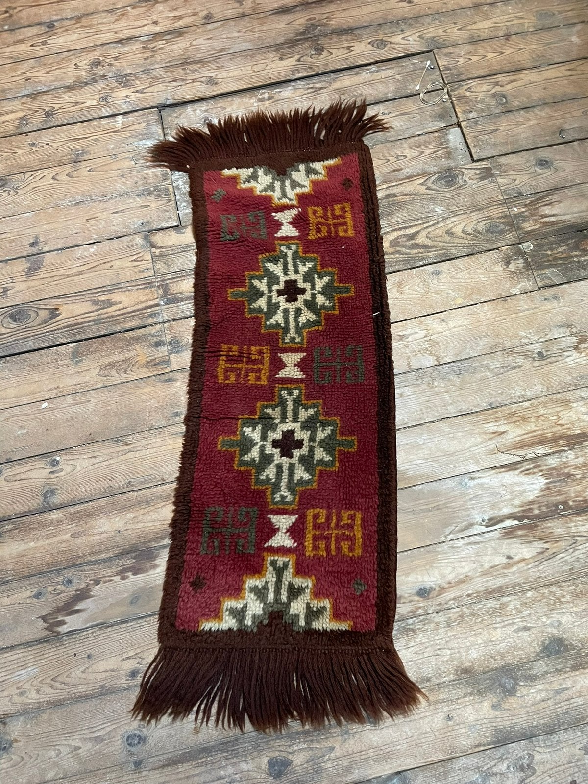 Vintage/retro echt wollen handgeknoopt kleedje, Ophalen of Verzenden