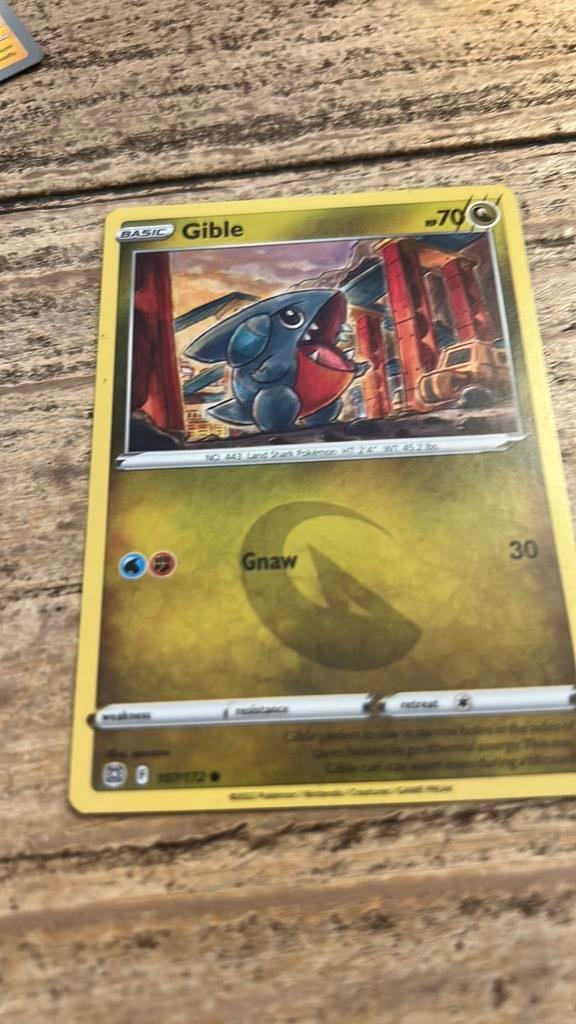 Gible pokemon kaart, Ophalen of Verzenden, Zo goed als nieuw