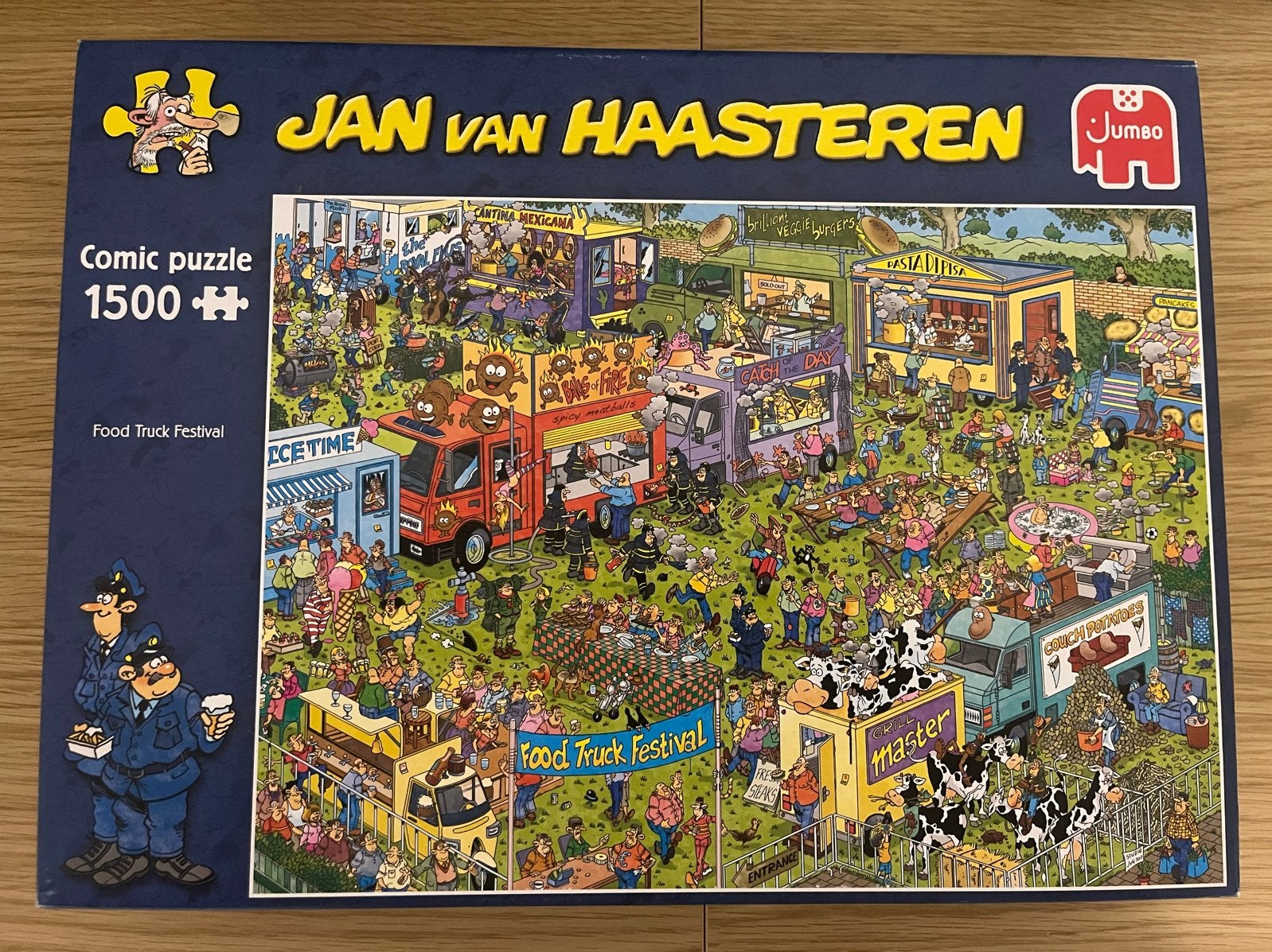 Jan van Haasteren Food Truck Festival 1500 stukjes, Ophalen of Verzenden, 500 t/m 1500 stukjes, Zo goed als nieuw, Legpuzzel