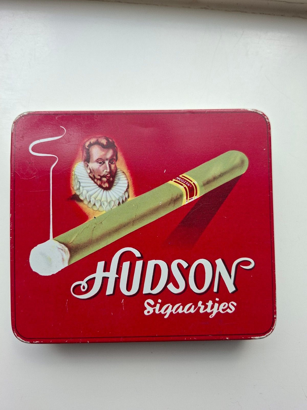 Hudson sigaartjes blik, Ophalen of Verzenden, Zo goed als nieuw, Zilver
