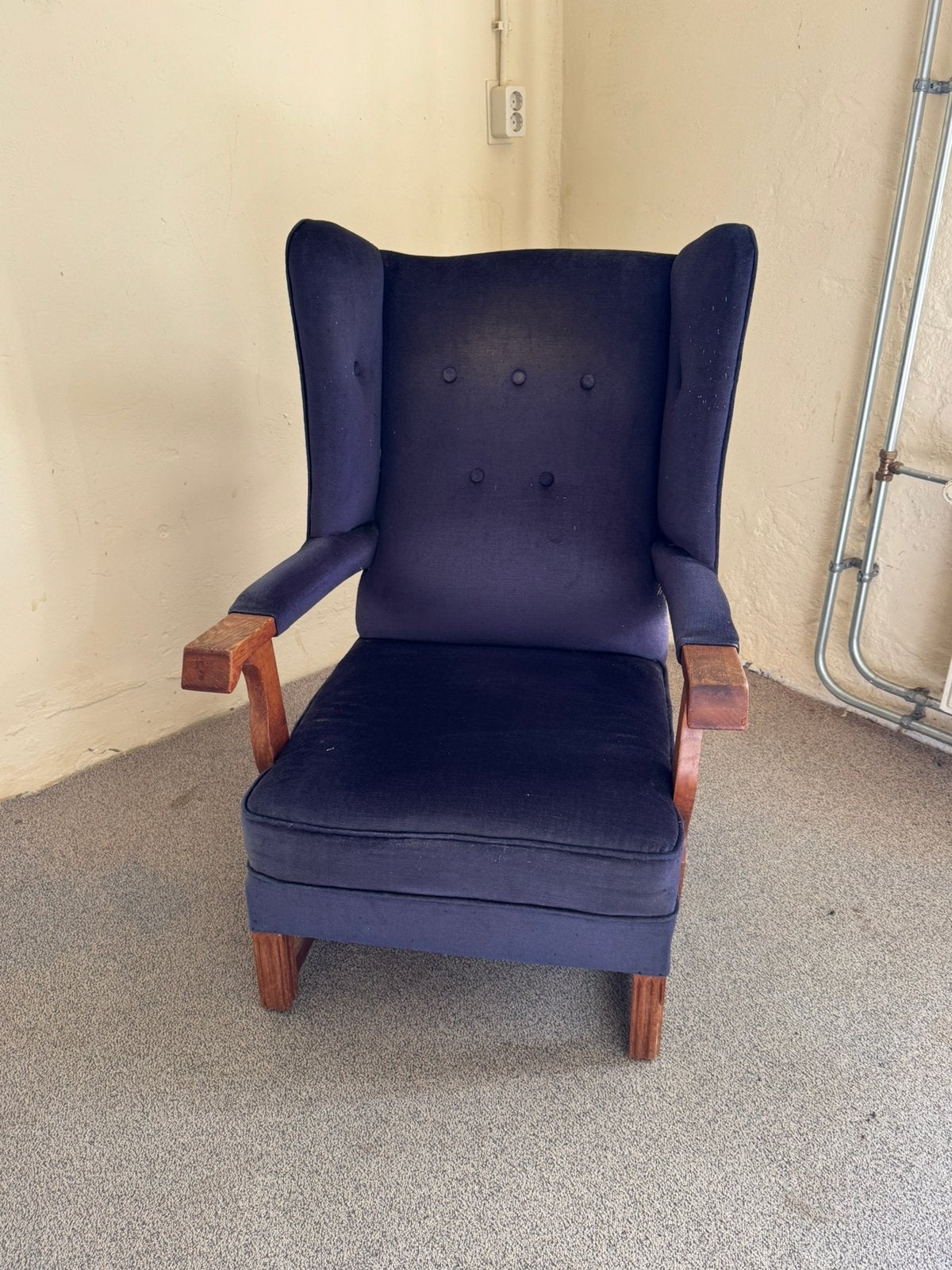 Vintage Fauteuils, Huis en Inrichting, Ophalen, 75 tot 100 cm, Zo goed als nieuw, Stof