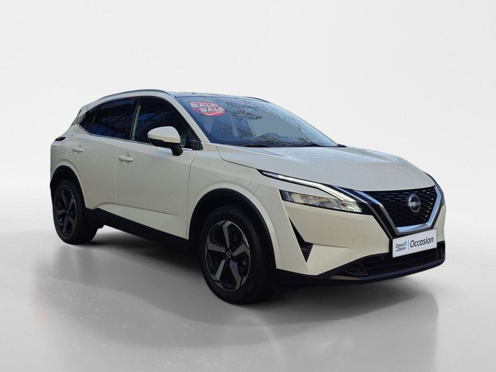 Nissan Qashqai 1.3 MHEV Tekna |AIRCO | 360 CAMERA | PARKEERS, Auto's, Nissan, Gebruikt, 4 cilinders, Leder en Stof, Wit