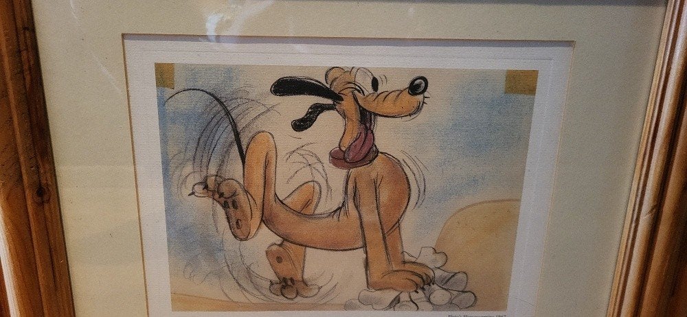 Pluto disney poster, Verzamelen, Disney, Ophalen of Verzenden, Goofy of Pluto, Gebruikt, Plaatje of Poster