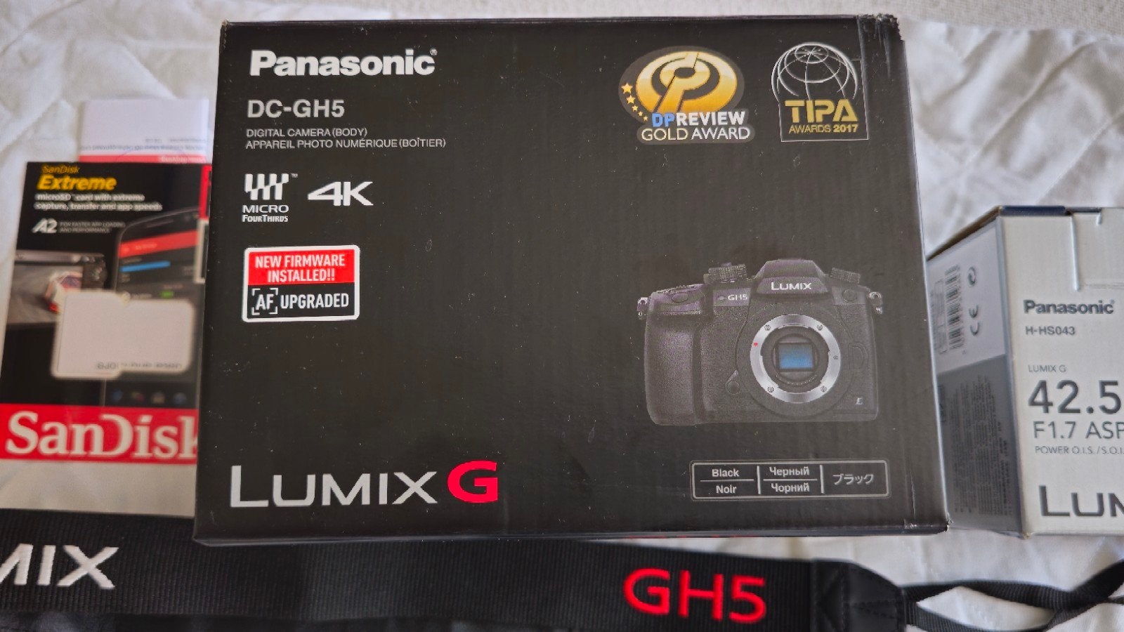Panasonic lumix DC GH5 met 2x lenzen, Cd's en Dvd's, Ophalen of Verzenden, Zo goed als nieuw, 1 bandje