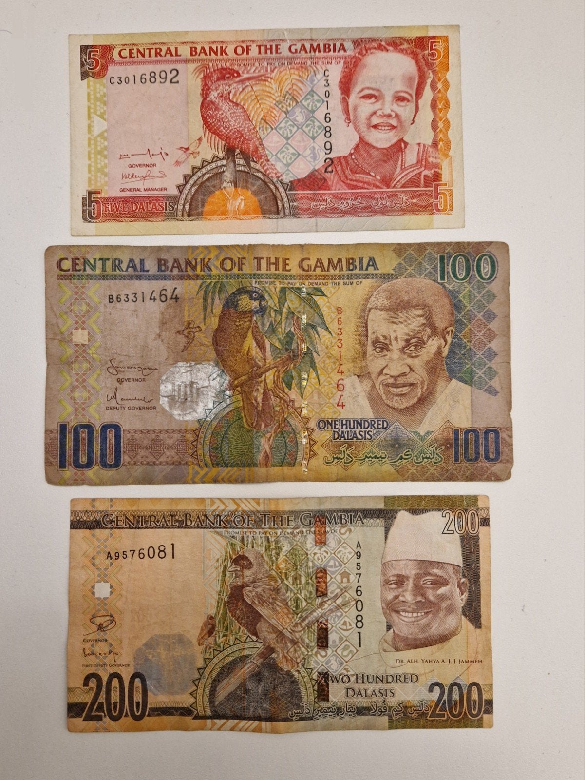 Bankbiljetten Gambia, Ophalen of Verzenden, Overige landen, Setje