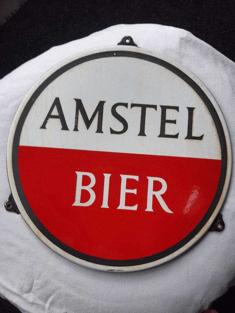orgineel 50 tiger jaren bord amstel bier, Ophalen of Verzenden