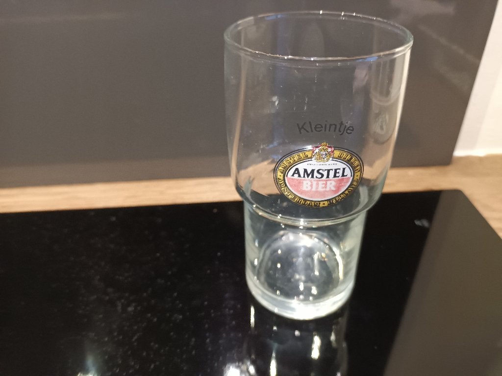 bierglas kleintje Amstel, Ophalen of Verzenden, Zo goed als nieuw, Glas of Glazen, Amstel