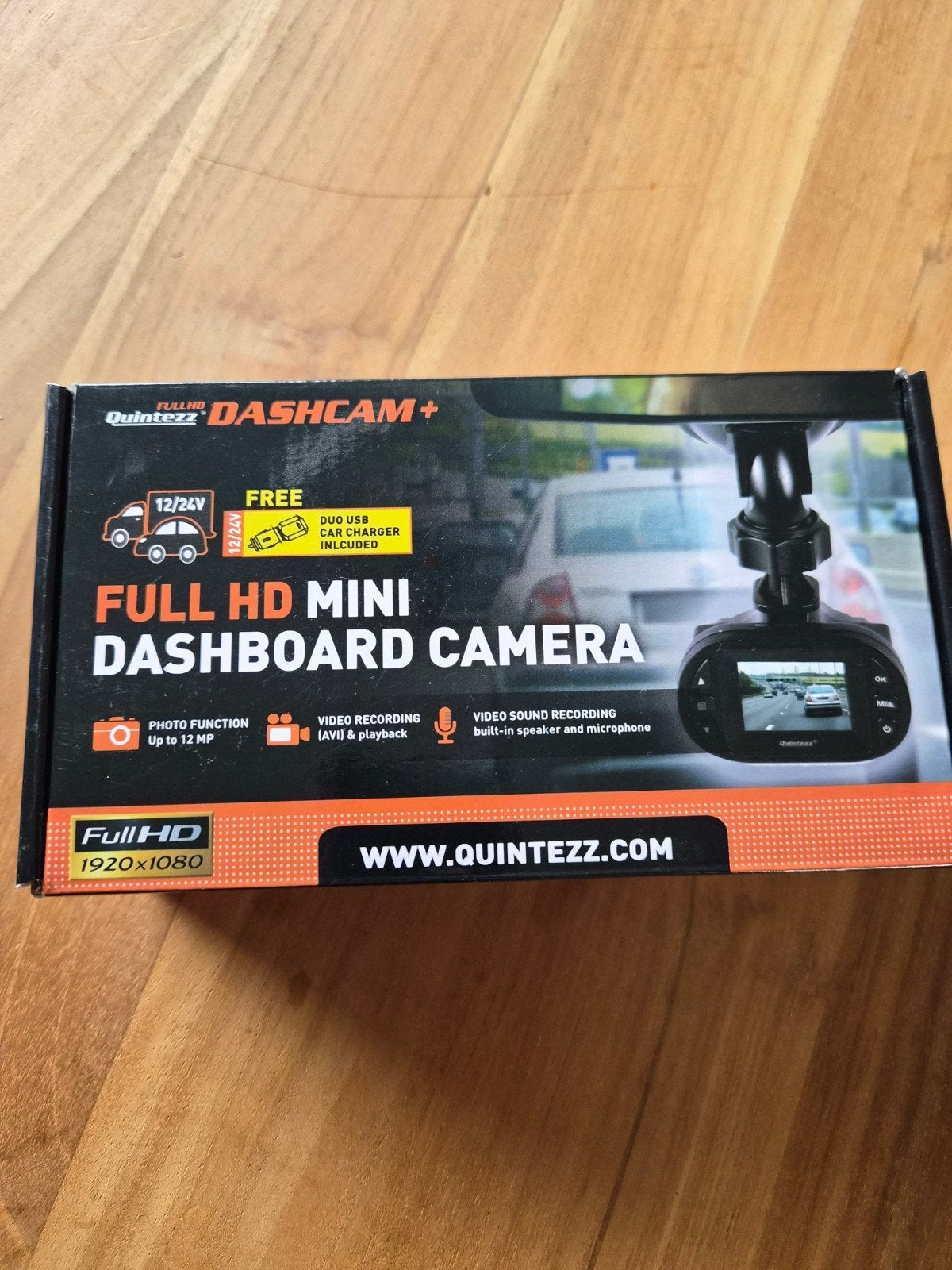 Quintezz Full HD Mini Dashcam+ met 12MP fotofunctie, Ophalen of Verzenden, Nieuw