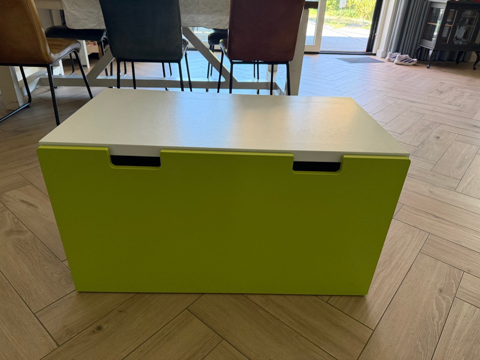 IKEA Tafel met Grote Opberglade op Wieltjes, Ophalen, Gebruikt, 50 tot 100 cm, Rechthoekig