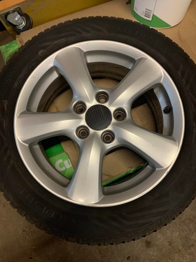 Set mooie velgen met allweatherbanden, Ophalen, Gebruikt, 16 inch, Banden en Velgen