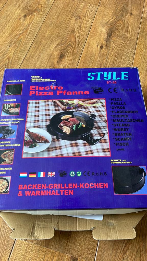 Style ST-36 Electro Pizza Panne - Elektrische Pizza Pan, Minder dan 45 cm, Overige merken, Pizzaoven, Nieuw