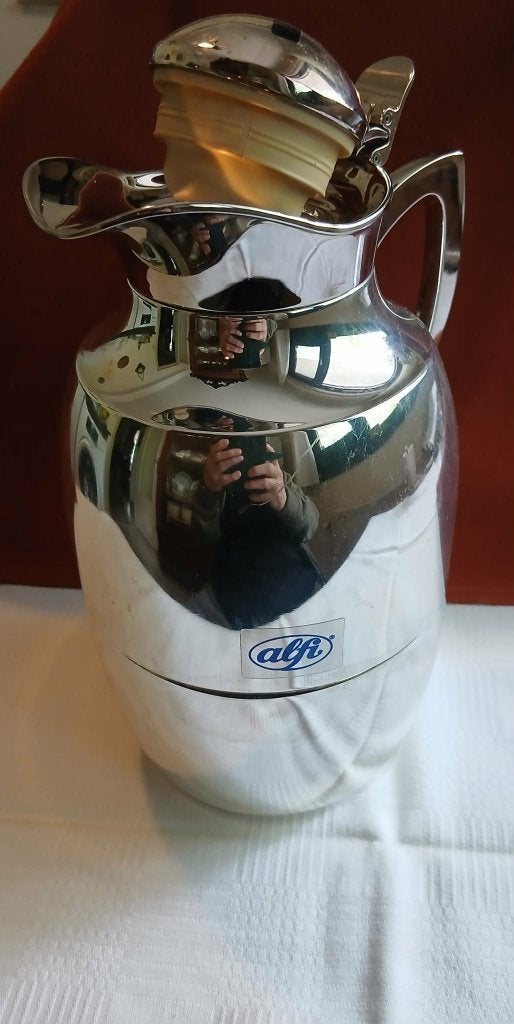 ALFI Thermoskan Verzilverd 1 Liter ., Overige typen, Zilver, Ophalen of Verzenden, Zo goed als nieuw