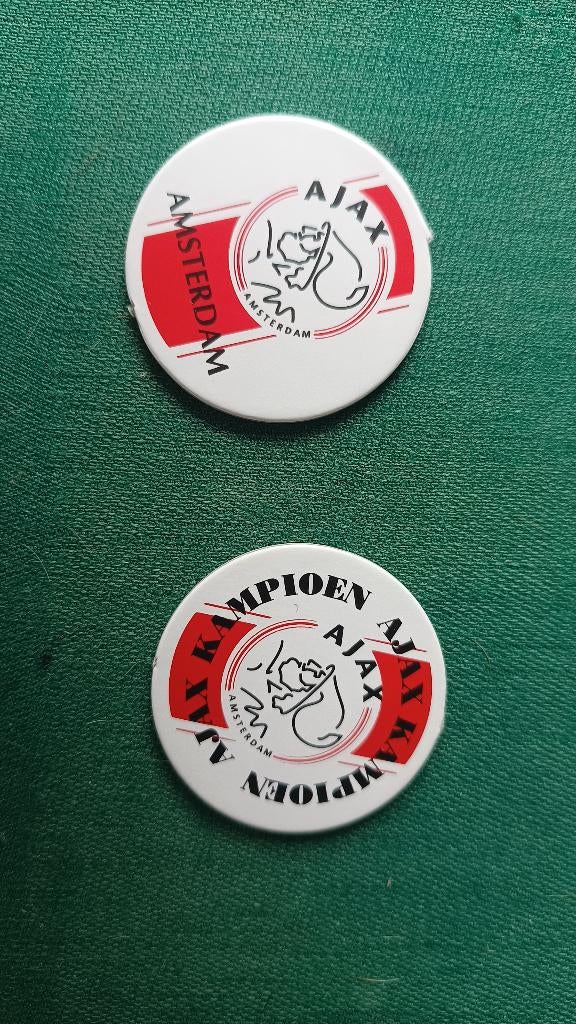 2 Ajax munten, Ophalen of Verzenden, Zo goed als nieuw, Ajax, Overige typen