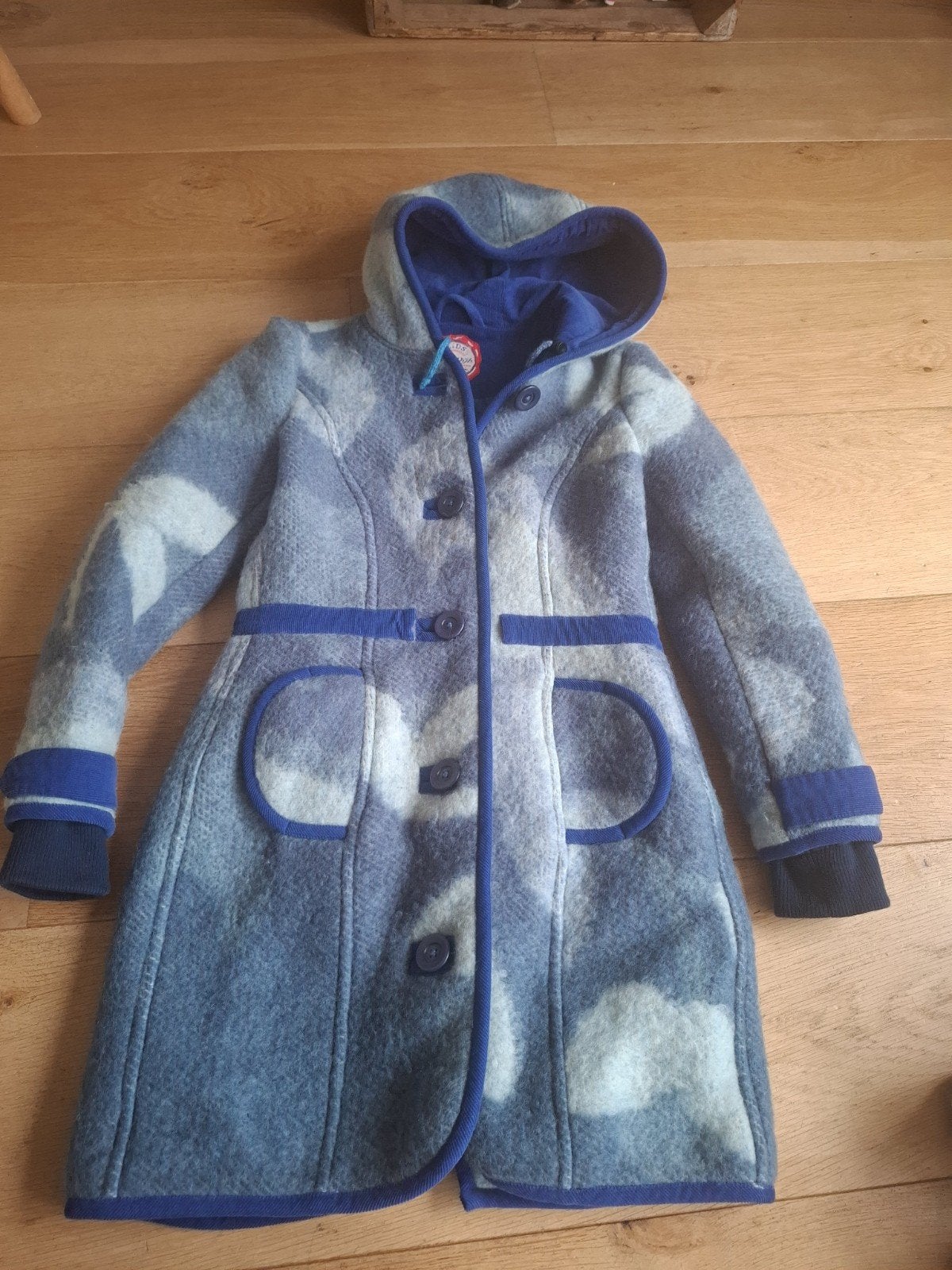 Handgemaakte jas van Leidse wollen deken - Maat 36/38 (S/M), Ophalen of Verzenden
