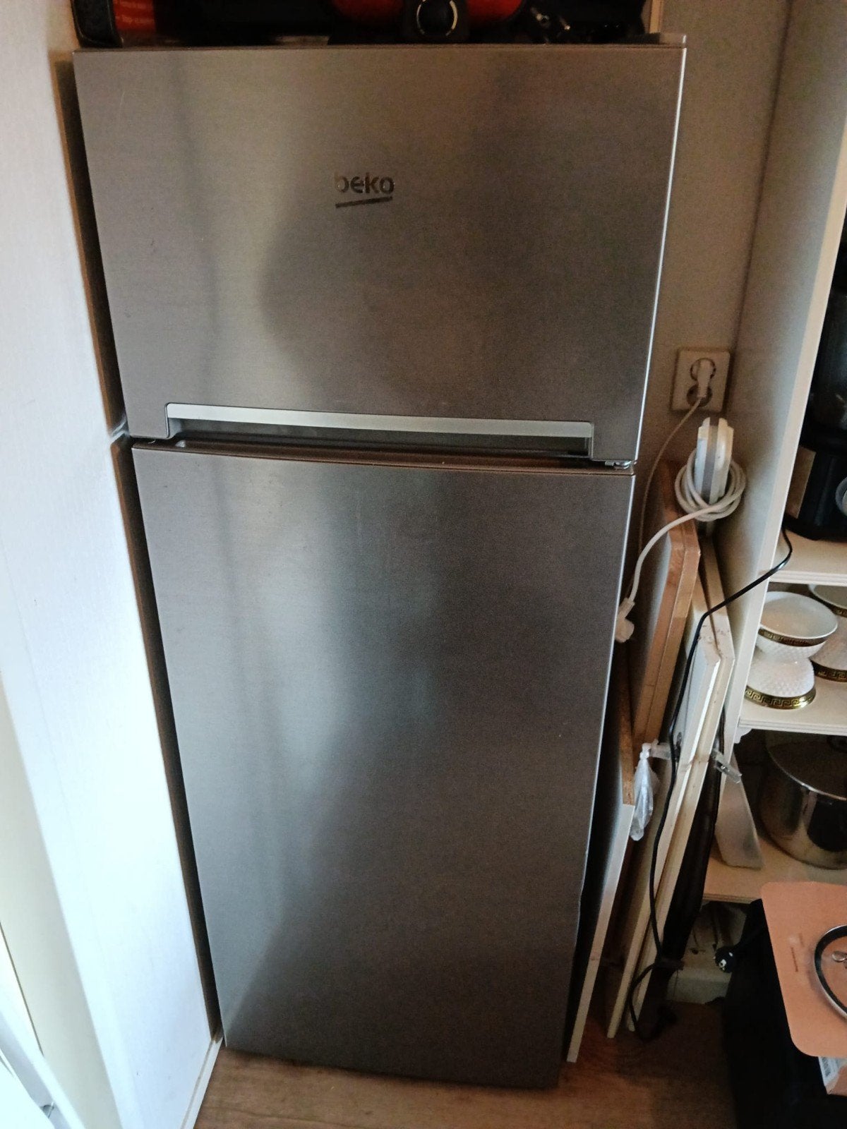 Beko koelkast RVS, Witgoed en Apparatuur, Koelkasten en IJskasten, 200 liter of meer, Ophalen, Met vriesvak