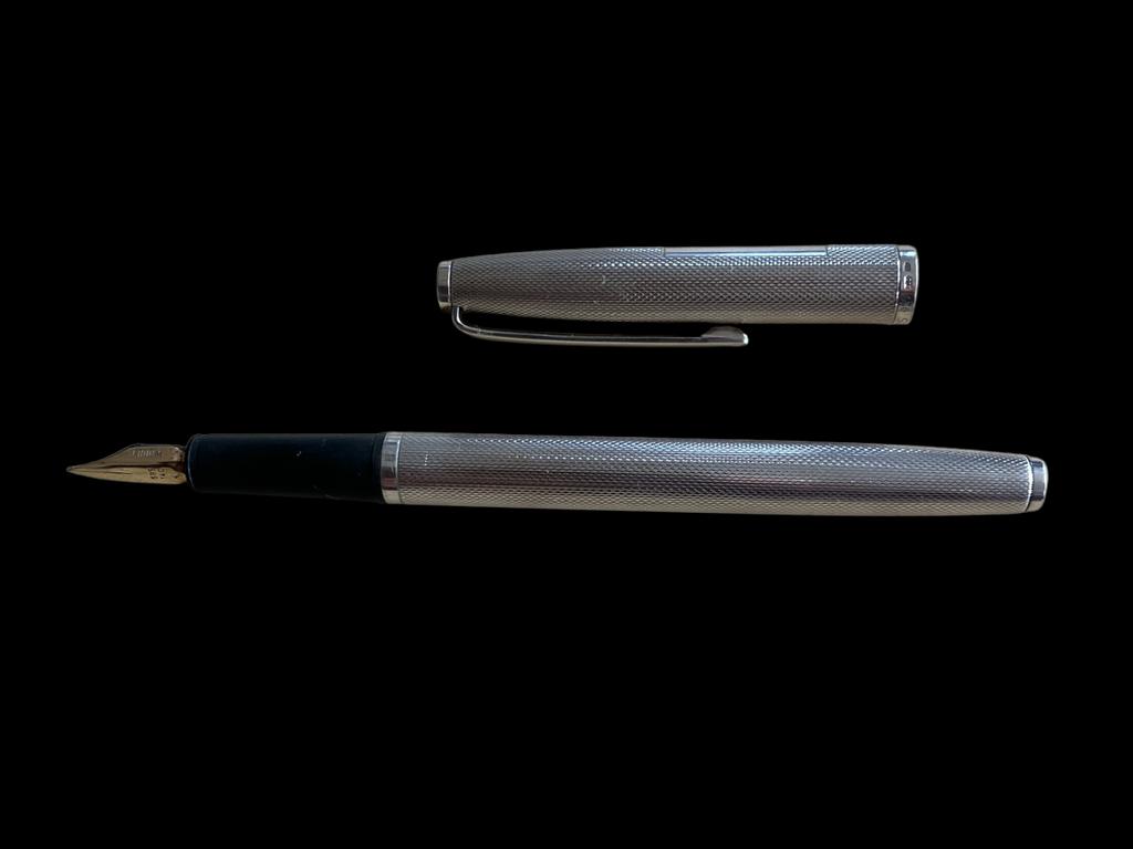 Antieke Zilveren Vulpen met - gouden pen punt kroon, Huysmans, Zo goed als nieuw, Doorwerth, EBOS Bossert&Ebhart