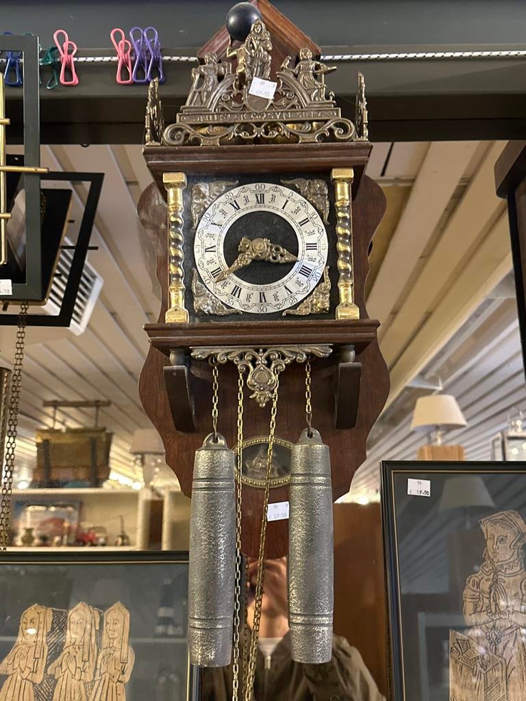 Antieke Friese Staartklok - Prachtig Decoratief Stuk, Ophalen