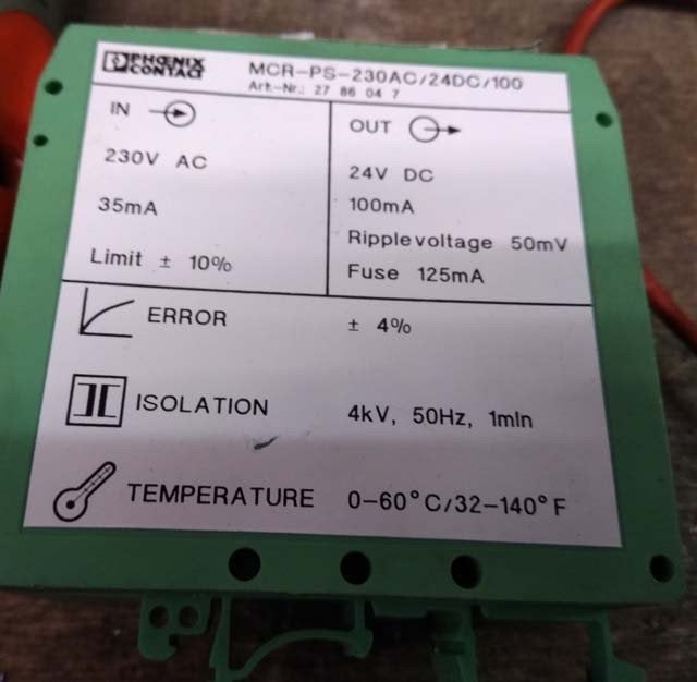 Phoenix contact voeding 24V DC 109mA, Ophalen of Verzenden