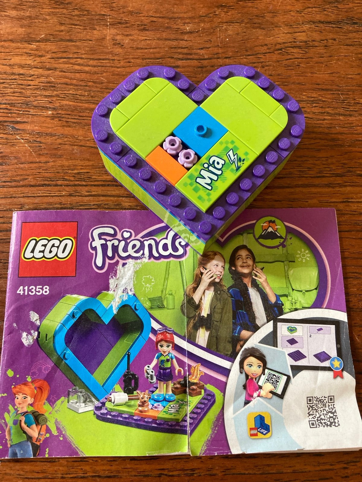 LEGO Friends Mia's Hartendoosje 41358 met Mia figuur, Ophalen of Verzenden, Zo goed als nieuw, Overige merken