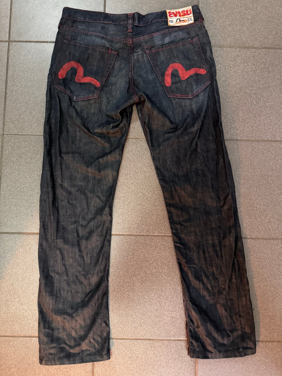 EVISU Denim Ninja Vintage Jeans - Maat W33, Kleding | Heren, Ophalen of Verzenden, Gedragen, Blauw, W33 - W34 (confectie 48/50)