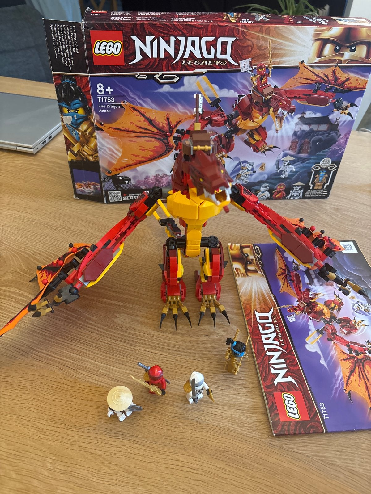 Zgan Lego Ninjago Legacy 71753 Fire Dragon Attack, Lego, Ophalen of Verzenden, Zo goed als nieuw, Compleet