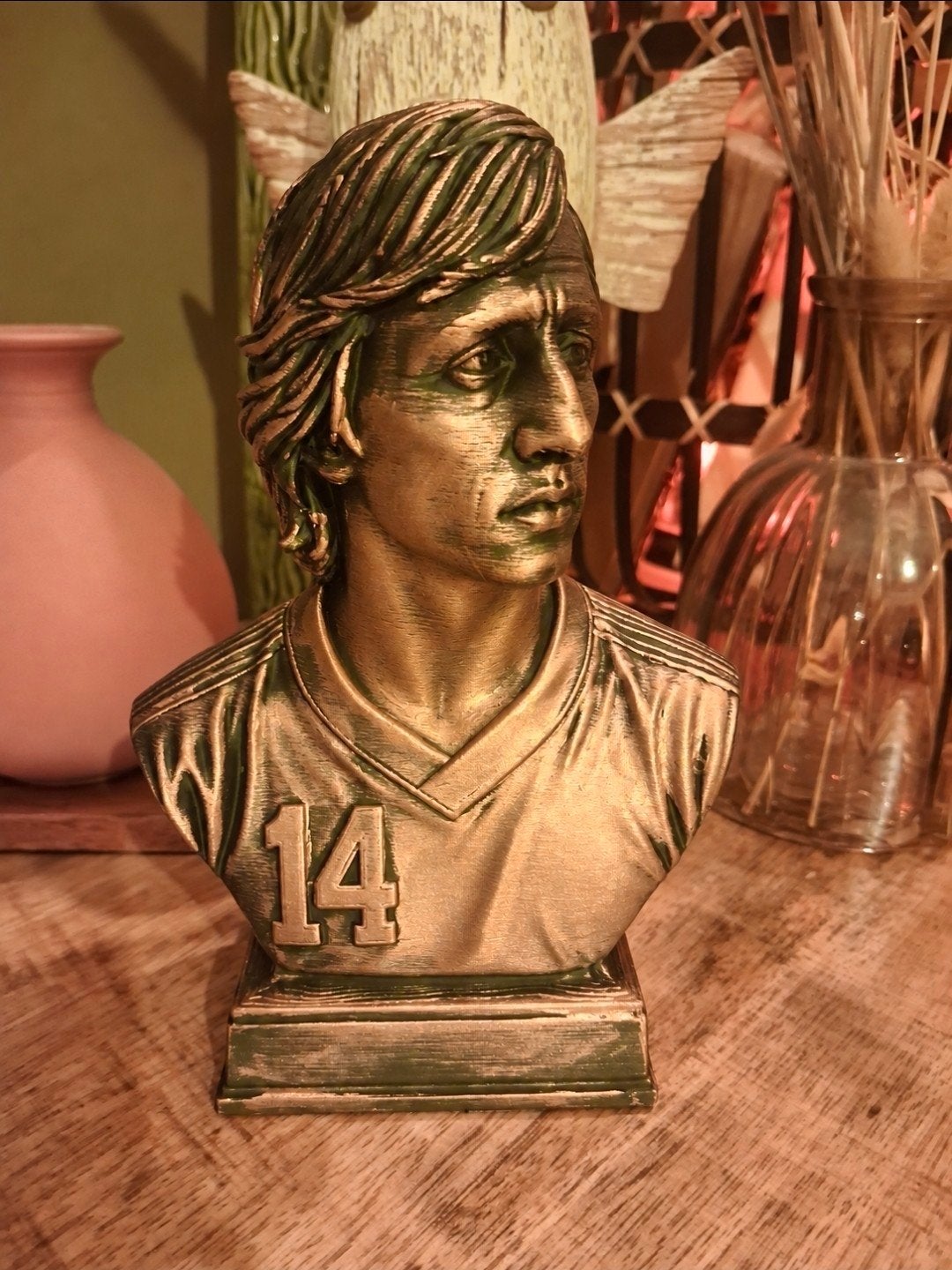 3D Geprinte Johan Cruijff Buste - 17,5cm Hoog, Minder dan 20 cm, Buste, Kunststof, Ophalen of Verzenden