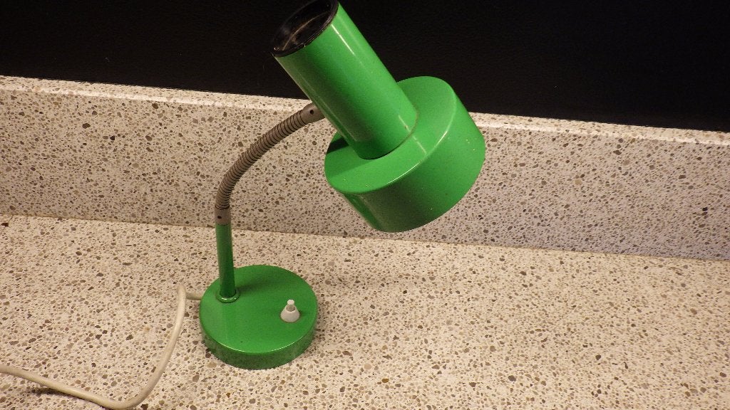 vintage bureaulamp in de kleur groen, Huis en Inrichting, Bureaulamp, Gebruikt, Vintage, Groen