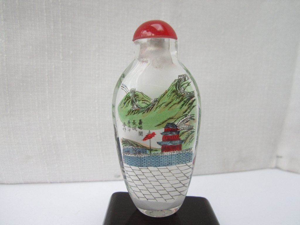 Chinese handbeschilderde snuff bottle, snuifflesje.0131 #, Antiek en Kunst, Ophalen of Verzenden