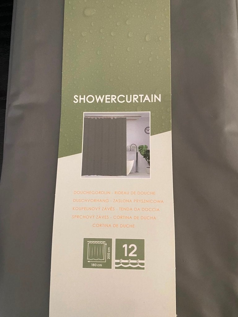 Nieuw Douchegordijn Grijs 180x200 cm, Huis en Inrichting, Ophalen, Nieuw, Grijs, Douche-accessoire