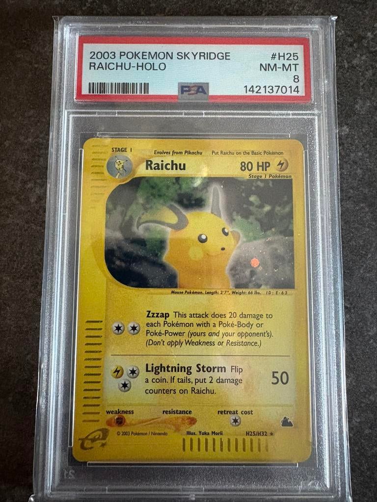 Raichu H25/H32 | PSA 8, Ophalen of Verzenden, Zo goed als nieuw