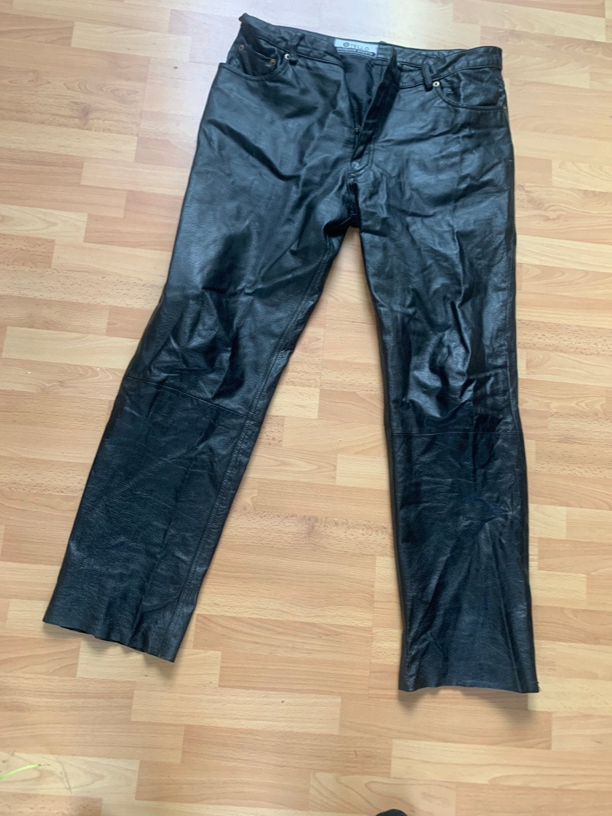 Zwart leren broek, Kleding | Dames, Ophalen, Zwart, Zo goed als nieuw, Maat 36 (S)