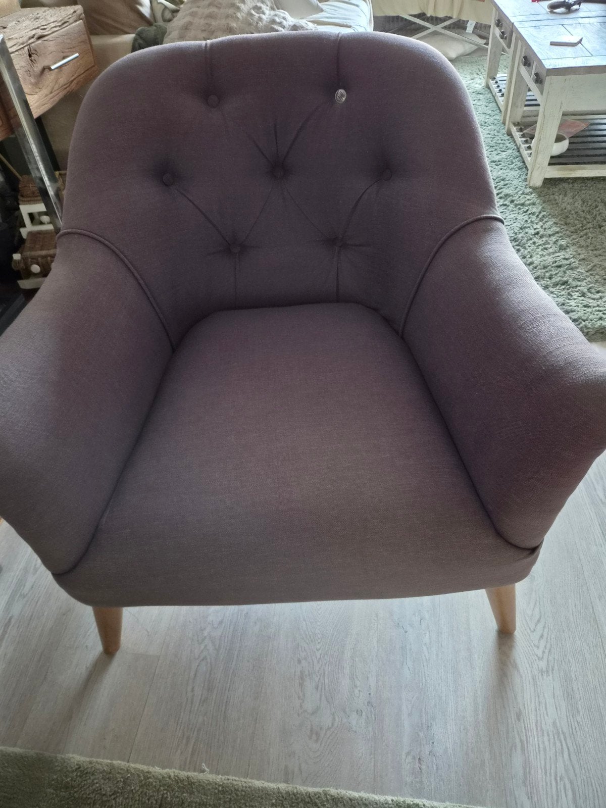 Rivièra Maison Antraciet Fauteuil - Goede Staat, Huis en Inrichting, Ophalen, 75 tot 100 cm, Zo goed als nieuw, 75 tot 100 cm