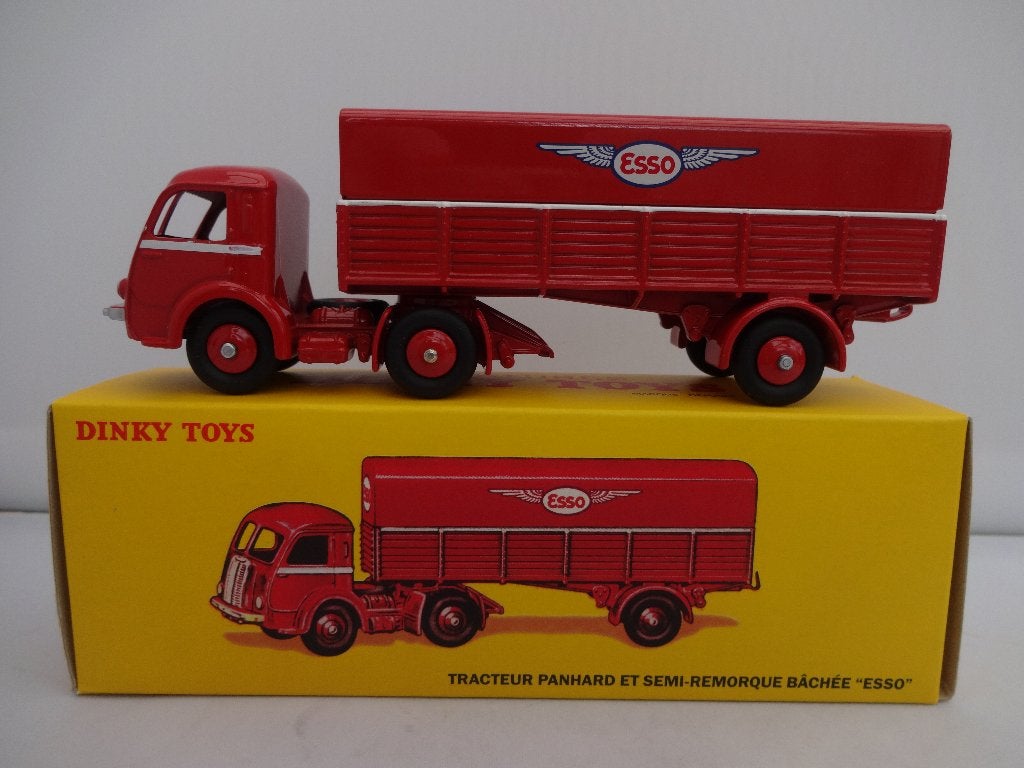 Panhard met huifoplegger ESSO nr: 32AR van Dinky Toys 1:55, Ophalen of Verzenden, Nieuw, Bus of Vrachtwagen, Dinky Toys