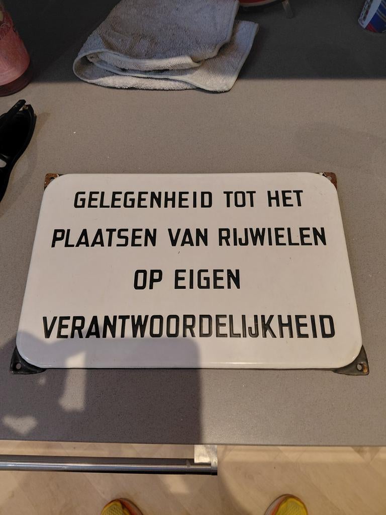 Emaille reclamebord, Ophalen of Verzenden