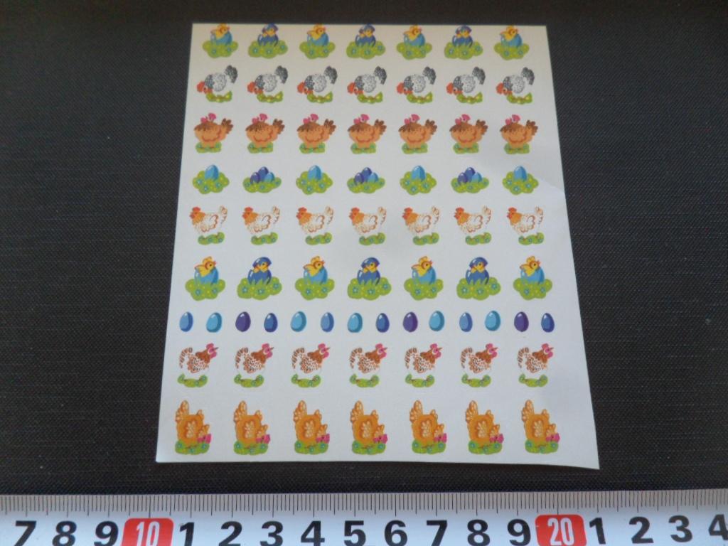 sticker set Pasen Kip Kippen Haan Kuiken GD056, Ophalen, Zo goed als nieuw