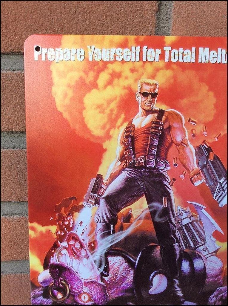 Duke Nukem 3D Metalen bord Poster Retro pc game, Shooter, Verzenden, 1 speler, Nieuw