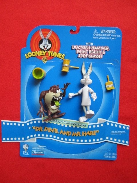 Figuur Looney Tunes Taz Tasmanian Devil, Elmer Fudd, Ophalen of Verzenden, Zo goed als nieuw, Actiefiguur of Pop