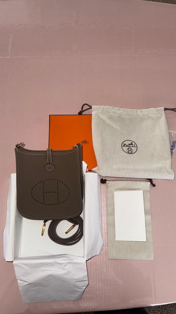 Hermes Evelyn 16 Etoupe, Sieraden, Tassen en Uiterlijk, Tassen | Schoudertassen, Ophalen of Verzenden, Nieuw, Zwart