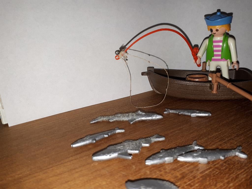 playmobil piratenvisser in roeiboot, Verzenden, Gebruikt, Los playmobil