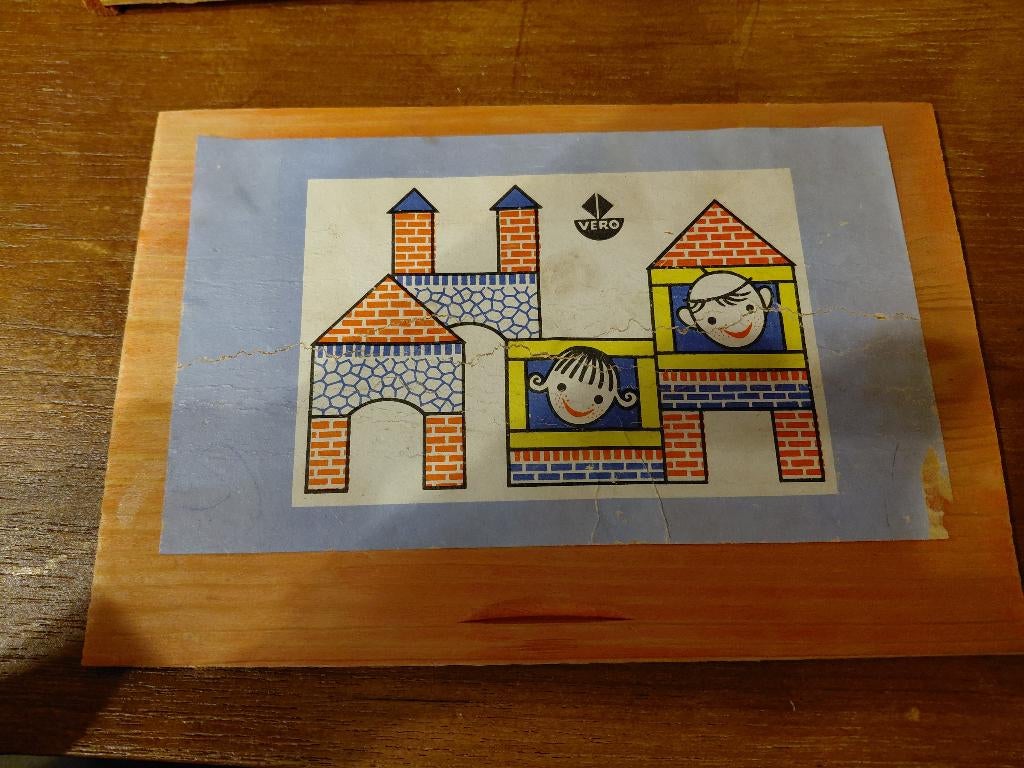 Bouwdoos oude blokkendoos van Vero vintage, Antiek en Kunst, Ophalen of Verzenden