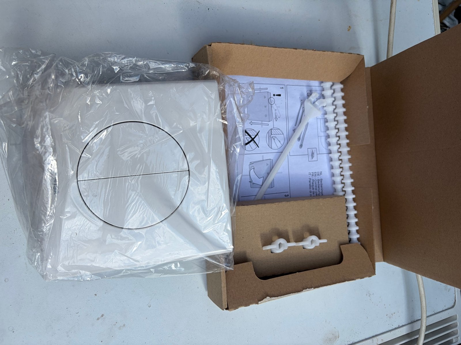 WISA XS Argos Dual Flush Bedieningspaneel Wit, Ophalen of Verzenden, Nieuw, Toilet