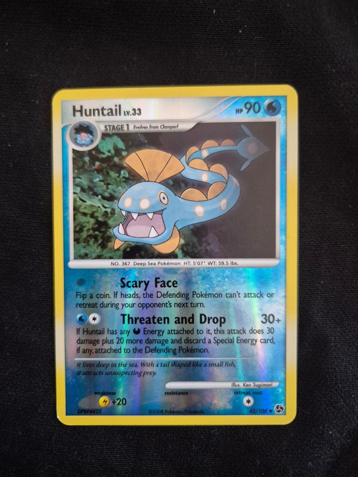 Huntail Reverse Holo Uncommon Great Encounters 42/106 LP, Ophalen of Verzenden, Gebruikt