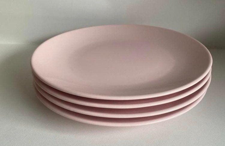 4 Roze borden van Xenos. Doorsnede 26 cm, Overige merken, Nieuw, Ophalen of Verzenden, Bord(en)
