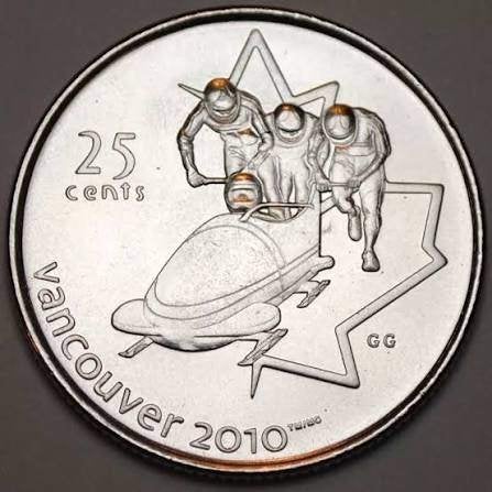 Canada - 25 cent 2008 - Bobslee - Circulated, Verzenden, Noord-Amerika, Losse munt
