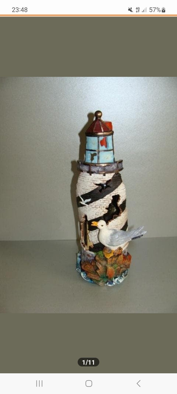 Wijnfleshouder Vuurtoren met Zeemeeuw en kurkentrekker, Kunststof, Onbekend, Nieuw, Ophalen of Verzenden