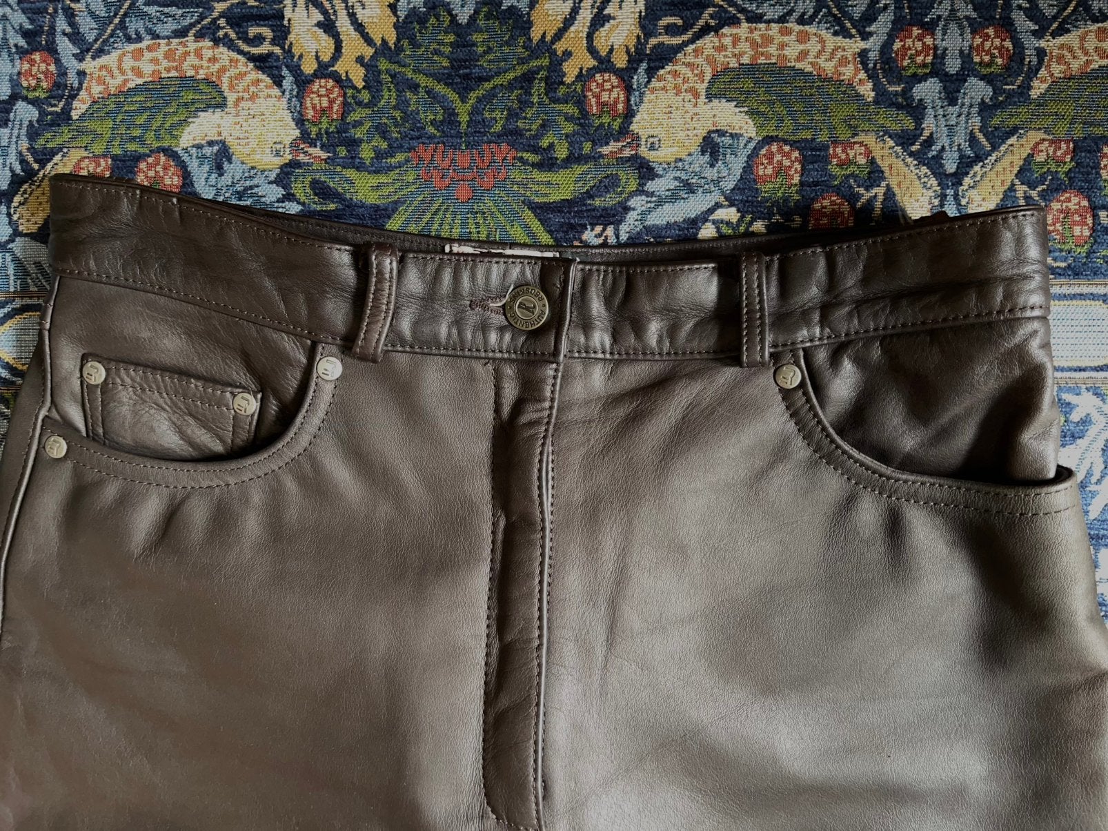 Pauw  Amsterdam leren Redskin pantalon maat 40/42(v), Kleding | Dames, Maat 38/40 (M), Bruin, Ophalen of Verzenden, Zo goed als nieuw