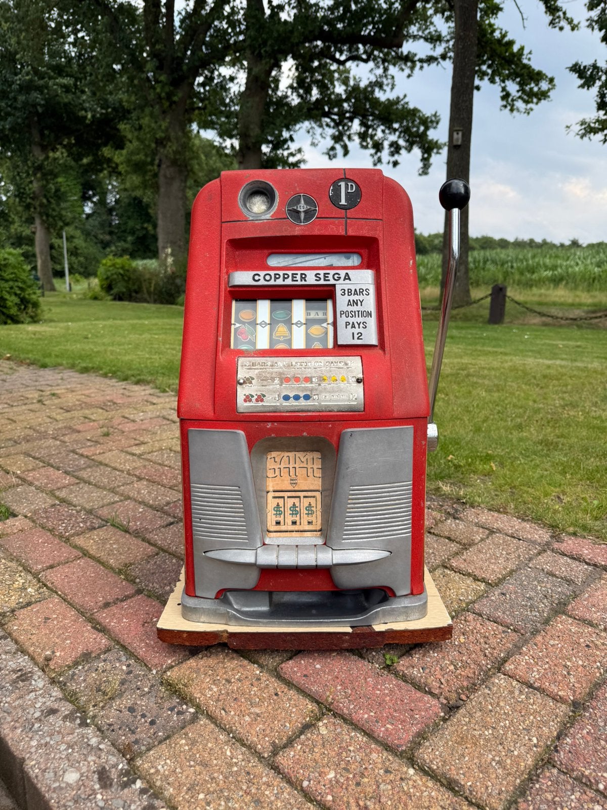 Copper Sega oude eenarmige bandiet gokkast slotmachine, Euro, Ophalen, Zo goed als nieuw