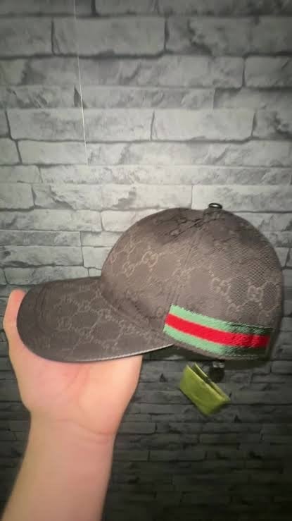 Gucci Pet Zwart met Groen/Rode Streep, Kleding | Heren, Ophalen of Verzenden, Gedragen, Pet